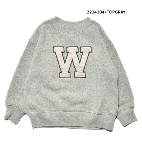 【130~150】★NEEDLEWORKS★裏起毛ウラ毛パッチワークトレーナー(2224204j)